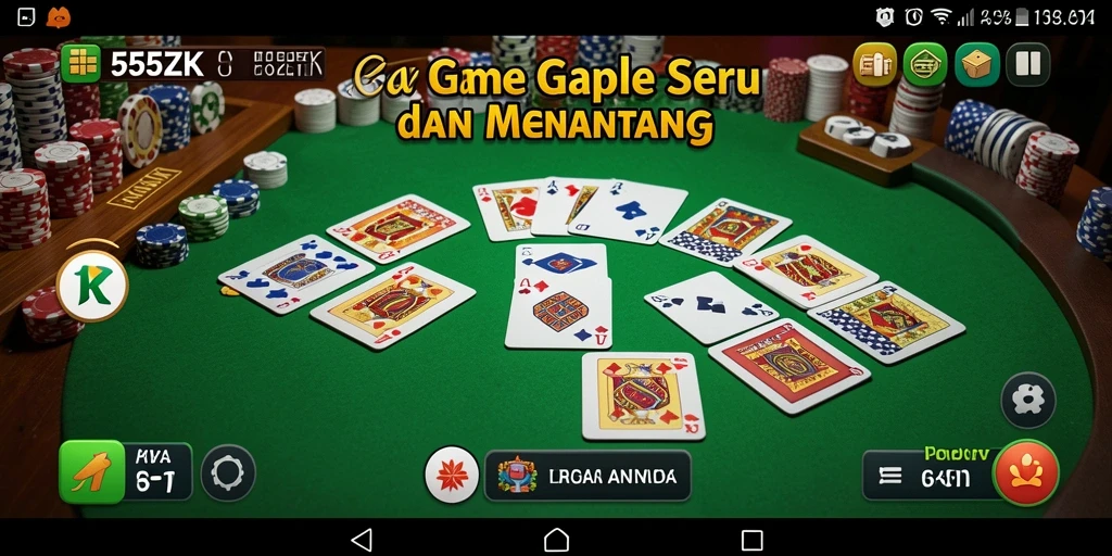 Tampilan gameplay seru Gaple di 555ZK.