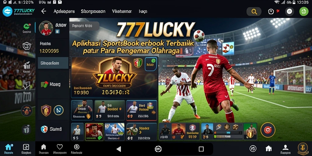 Tampilan utama gameplay aplikasi Sportsbook 777LUCKY yang menarik.