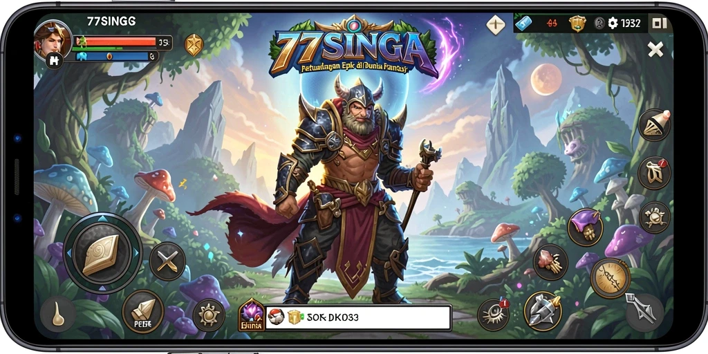Tampilan gameplay RPG yang mendebarkan di 77SINGA.