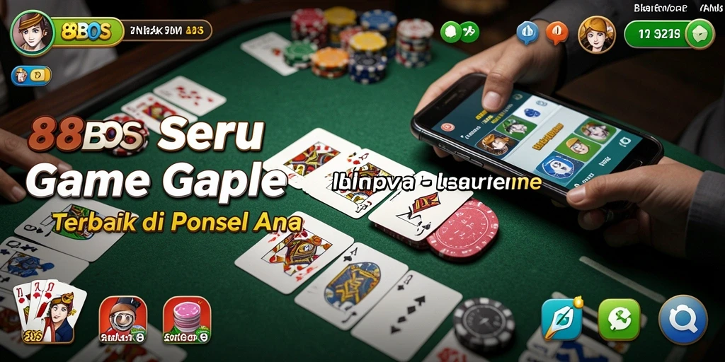 Tampilan menarik dari gameplay Gaple di 88BOS.