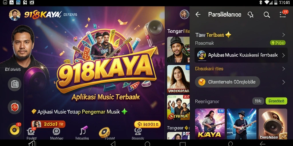 Tampilan gameplay 918KAYA yang menampilkan berbagai fitur musik.