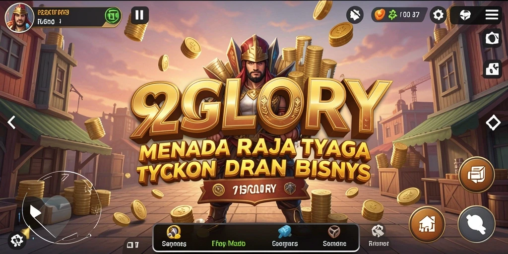 Tampilan utama gameplay 92GLORY dengan elemen Tycoon yang menarik.