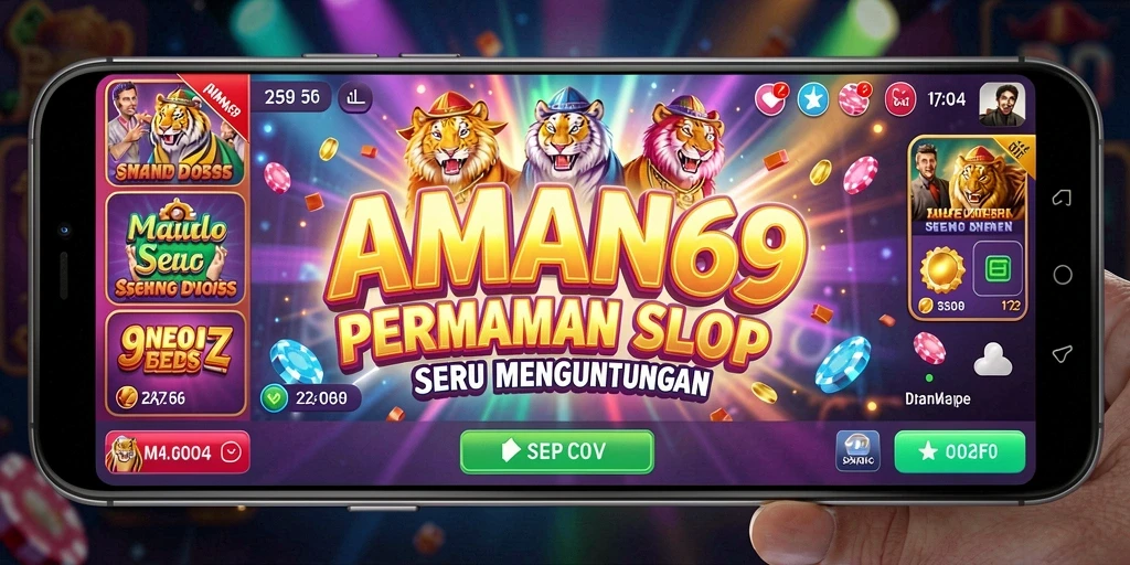 Tampilan gameplay AMAN69 yang menarik dengan gulungan penuh warna.