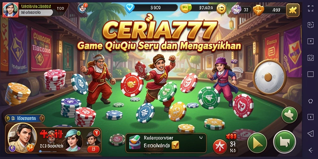 Screenshot utama menunjukkan gameplay seru QiuQiu di CERIA777.