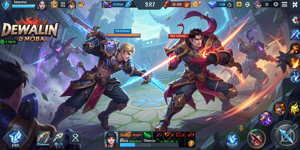 Screenshot gameplay DEWALIN menunjukkan aksi pertarungan yang mendebarkan.