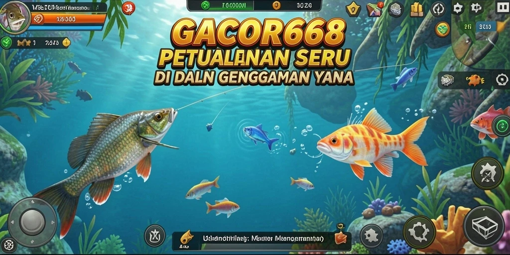 Screenshot gameplay GACOR668 yang menampilkan aksi memancing