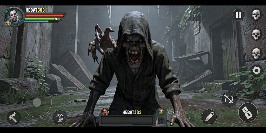 Gameplay menyeramkan HEBAT303 dengan suasana gelap dan mencekam.