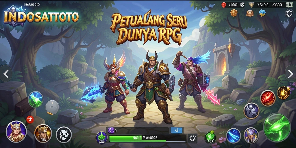 Tampilan gameplay seru di dunia petualangan RPG INDOSATTOTO.