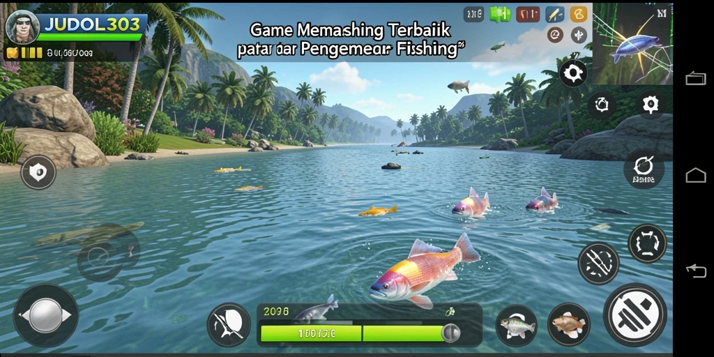Tampilan gameplay JUDOL303 dengan grafis memukau dan aksi memancing seru.