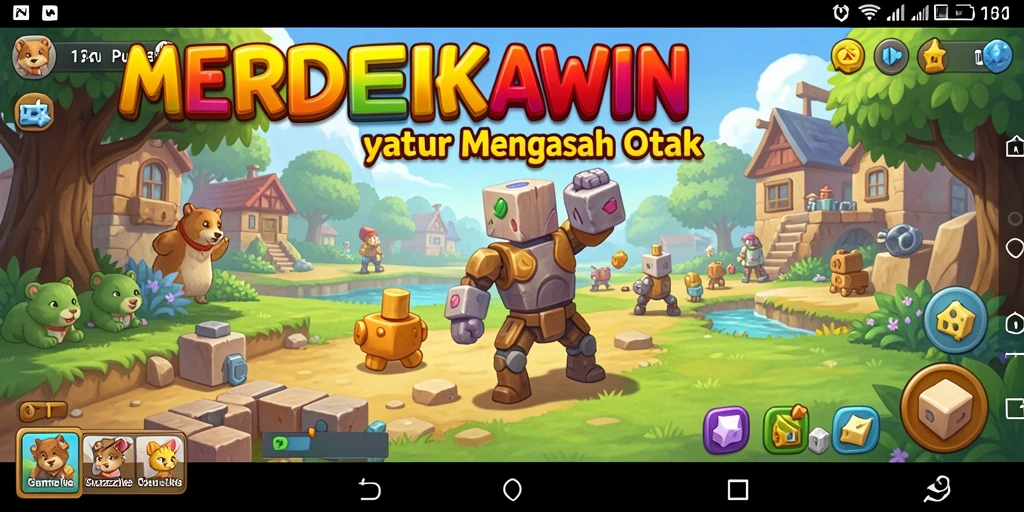 Tampilan gameplay seru dari game Puzzle MERDEKAWIN.