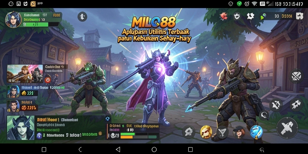 Tampilan utama aplikasi MILO88 dengan fitur utilitas yang memudahkan.