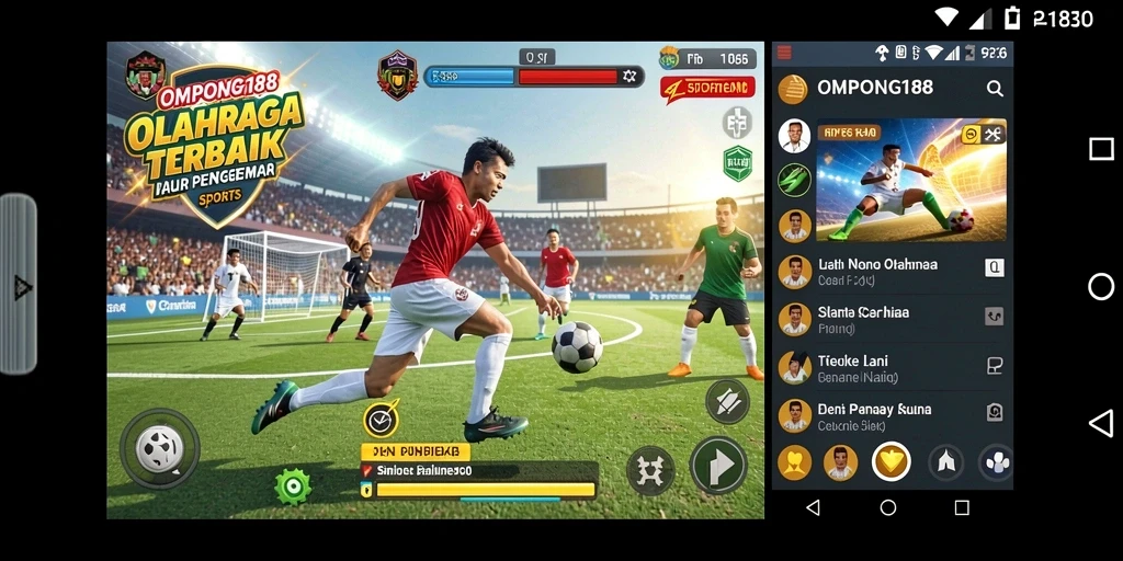 Tampilan menarik dari gameplay OMPONG188 dengan berbagai olahraga.