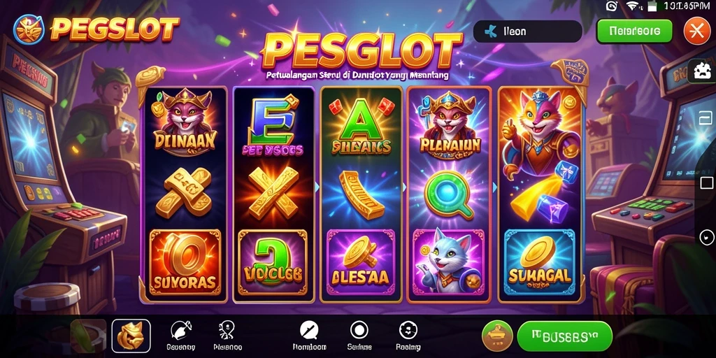 Tampilan gameplay utama <strong>PESGSLOT</strong> yang penuh dengan aksi petualangan.