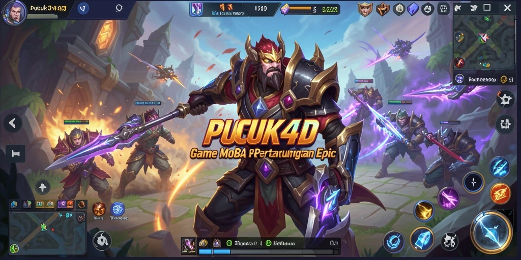 Tampilan gameplay seru dalam arena MOBA PUCUK4D.