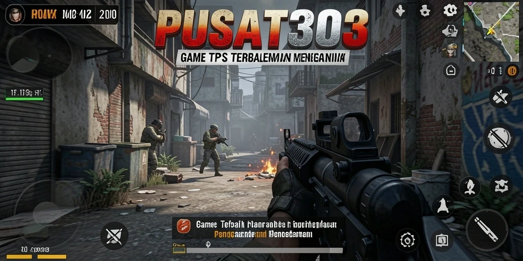 Screenshot menunjukkan gameplay menegangkan di PUSAT303.