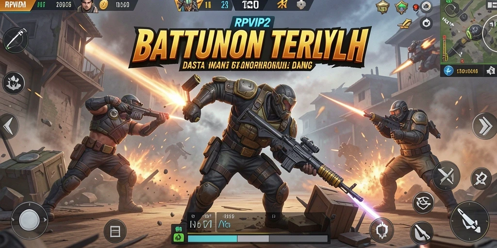 Tampilan gameplay RPVIP2 yang dramatis dalam pertarungan Battle Royale.