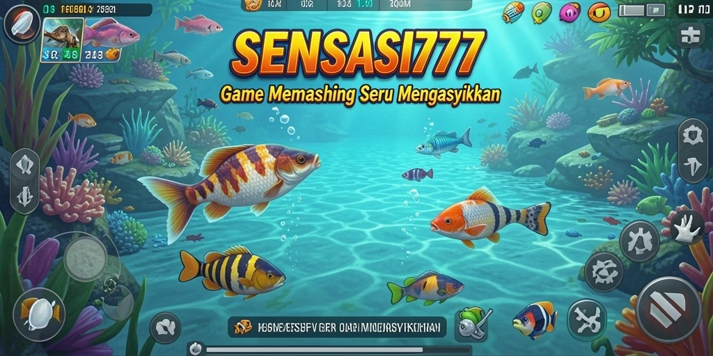 Tangkapan besar di lautan luas, gameplay memancing yang mendebarkan.