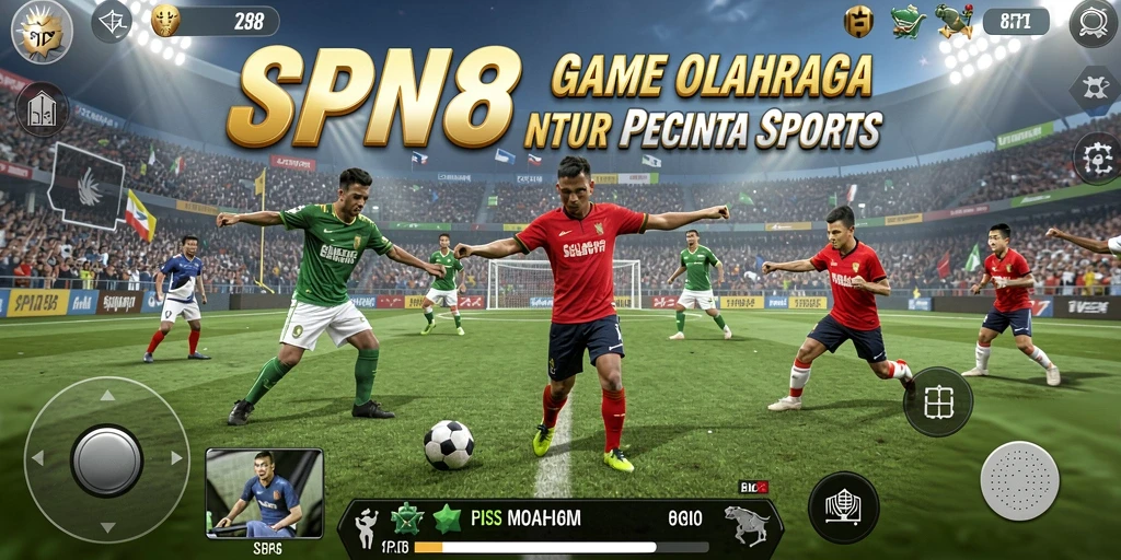 Screenshot gameplay SPN88 yang menggambarkan pertandingan olahraga seru.