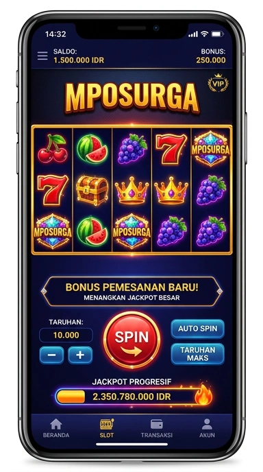 Tampilan halaman utama mposurga dengan berbagai kategori aplikasi.